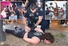 Florida spring breaker hauled to the ground and cuffed — as authorities crack down on underage partying