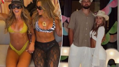 Haley Cavinder parties in Las Vegas with twin sister Hanna before wedding