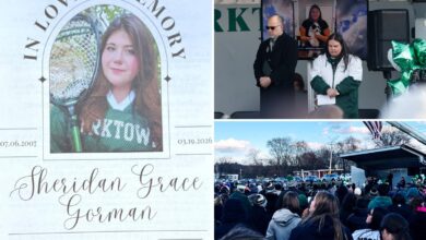 Hundreds pack NYC suburb to remember Loyola University student Sheridan Gorman