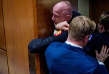 Senator Helps Capitol Police Wrestle Protester Out Of Hearing In Wild Scene