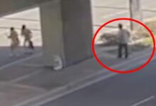 Terrifying moment homeless man seen chasing after mom and daughter before brutally attacking them