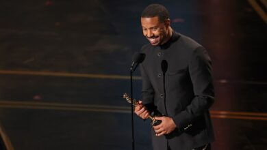 ‘Sinners’ star Michael B. Jordan thanks past Black Oscar winners in emotional speech