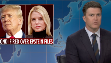 Colin Jost Makes ‘Weekend Update’ Crowd Groan With Just 1 Wicked Epstein Joke