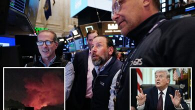 Dow jumps 200 points, oil prices dip after Trump signals Iran exit in a few weeks