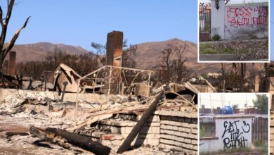 Graffiti vandals target Pacific Palisades wildfire homes as rebuild stalls