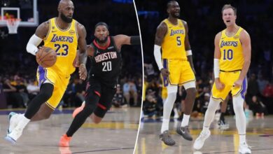Lakers take advantage of Kevin Durant-less Rockets in Game 1 win