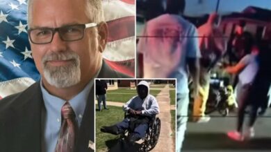 Newly appointed Arkansas police chief Robert Ephlin resigns after viral video caught him slapping man in wheelchair, putting him in headlock