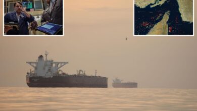 Stocks fall, oil surges after US seizes cargo vessel and Tehran wavers on peace talks