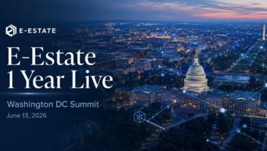 E-Estate Announces 1 Year Live: Washington DC Summit as Real Estate Tokenization Enters Its Next Phase