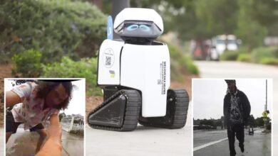 City robots doused in beer and violently attacked as police hunt suspects