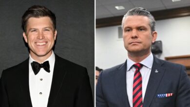 Colin Jost May Have Manifested Pete Hegseth’s Pulp Fiction Moment