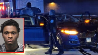 Driver charged with trying to murder 5 Chicago police officers by ramming car into them at street gathering Driver charged with trying to murder 5 Chicago police officers by ramming car into them at street gathering