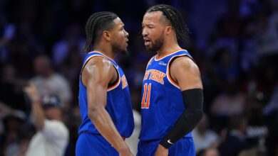 Knicks bury 76ers 144-114 to complete sweep into East finals for 2nd straight year Knicks bury 76ers 144-114 to complete sweep into East finals for 2nd straight year