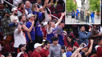Knicks fans flock to Cleveland to watch team ‘sweep’ Cavaliers for much cheaper ticket prices Knicks fans flock to Cleveland to watch team ‘sweep’ Cavaliers for much cheaper ticket prices