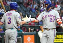 Mark Vientos homers and hits a go-ahead double in the 10th as the Mets top the Diamondbacks 3-1