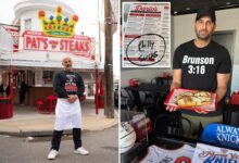 Owner of eatery that created the Philly cheesesteak will cook at Long Island pizzeria in Knicks gear after losing bet