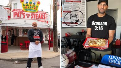 Owner of eatery that created the Philly cheesesteak will cook at Long Island pizzeria in Knicks gear after losing bet