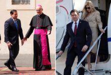 Rubio arrives for audience with Pope Leo XIV days after latest Trump attack