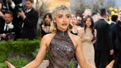 Sabrina Carpenter Wows in Film Strip Gown at Met Gala 2026