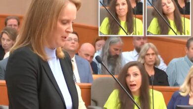 Utah children’s author Kouri Richins pulls faces at her sentencing — as her kids reveal how she killed their pets
