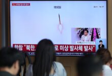 North Korea launches ballistic missiles over the sea in latest show of force