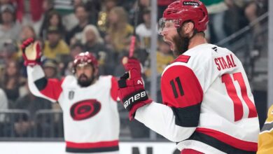 A wild Stanley Cup Final swings again as Hurricanes win 5-3 to make series 2-2 with Golden Knights