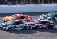 Christopher Bell takes on NASCAR’s Tricky Triangle with a cast on his broken left wrist
