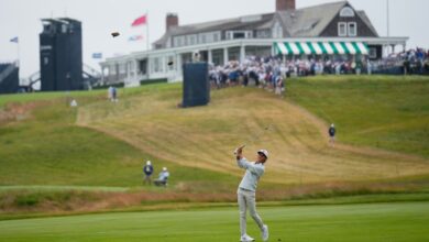 Golfer has his dad caddie to finish his US Open debut in a Father’s Day surprise Golfer has his dad caddie to finish his US Open debut in a Father’s Day surprise