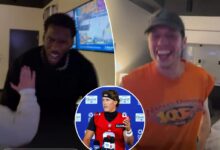 Jaxson Dart, Giants teammates celebrate huge Knicks moment with Pete Davidson