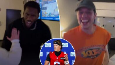 Jaxson Dart, Giants teammates celebrate huge Knicks moment with Pete Davidson