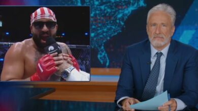 Jon Stewart Slams Josh Hokit For Michelle Obama Comment at UFC 250 Jon Stewart Slams Josh Hokit For Michelle Obama Comment at UFC 250