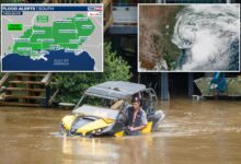 Life-threatening flash flooding fueled by days of heavy rain slams multiple states as Arthur sweeps the South