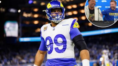 Rams’ Myles Garrett, Sean McVay react to Aaron Donald rumors