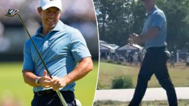 Rory McIlroy fires back at US Open heckler with big-belly gesture Rory McIlroy fires back at US Open heckler with big-belly gesture