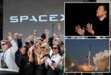 SpaceX shares jump 20% in first full day of trading after historic IPO