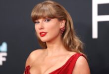 Taylor Swift’s Red Lip Stays in Place Thanks to a Lip Liner