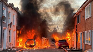 UK leaders call for calm as protests break out after Belfast street stabbing UK leaders call for calm as protests break out after Belfast street stabbing