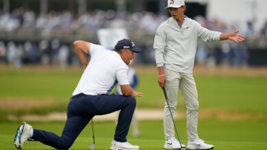 Well done, young man: 17-year-old Russell’s US Open debut impresses 54-year-old partner Harrington Well done, young man: 17-year-old Russell’s US Open debut impresses 54-year-old partner Harrington