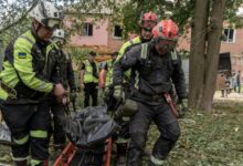 Russia strikes an apartment block in Ukraine’s Kharkiv city, killing 1