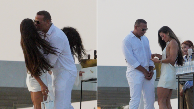 A-Rod Plants Lip Smacker on Beatiful Brunette at Michael Rubin’s White Party A-Rod Plants Lip Smacker on Beatiful Brunette at Michael Rubin’s White Party