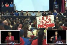 Anger at Boyle Heights warehouse fire town hall as Mayor Bass confronted by residents