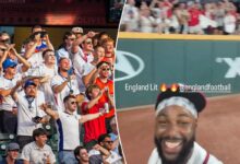 England World Cup fans go wild for Michael Harris at Braves game