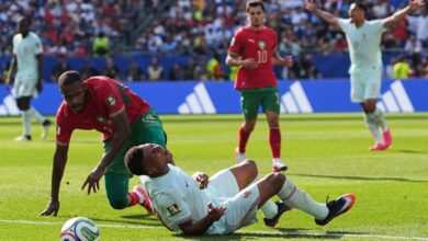 Kylian Mbappé scores his 8th World Cup goal before leaving game with a ‘slight’ ankle injury