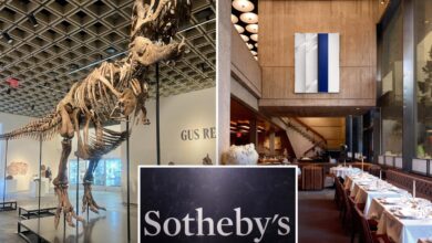 Sotheby’s elegant restaurant Marcel features T. rex tooth display, succulent fare