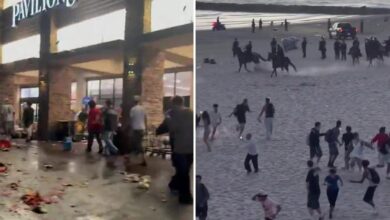 Stores looted, police horses charge, fires erupt Stores looted, police horses charge, fires erupt