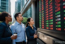 Markets Mixed: Nasdaq Drops on AI Spending Fears, Dow Rises on Iran Peace Hopes, Bitcoin Falls to K