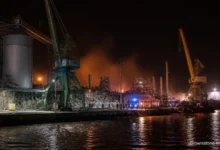 Russian Strike on Ukraine’s Izmail Port Sparks Fire Near Romanian Border